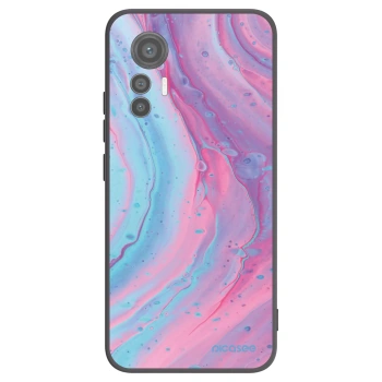 Picasee husă neagră din silicon pentru Xiaomi 12 Lite - Pink liquid