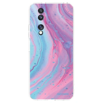 Picasee husă transparentă din silicon pentru Honor 70 - Pink liquid