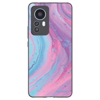 Picasee husă neagră din silicon pentru Xiaomi 12T Pro - Pink liquid