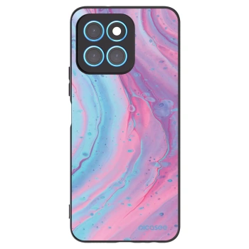 Picasee husă neagră din silicon pentru Honor X8 5G - Pink liquid