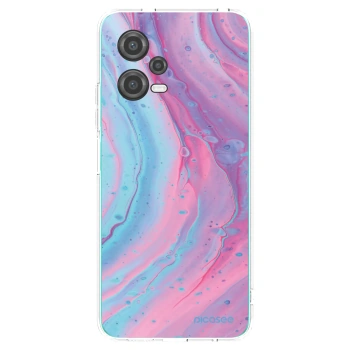 Picasee husă transparentă din silicon pentru Xiaomi Poco X5 - Pink liquid
