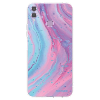 Picasee husă transparentă din silicon pentru Honor 8X - Pink liquid