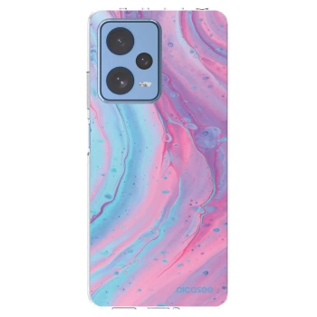 Picasee husă transparentă din silicon pentru Xiaomi Redmi Note 12 Pro 5G - Pink liquid