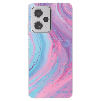 Picasee husă transparentă din silicon pentru Xiaomi Redmi Note 12 Pro+ 5G - Pink liquid