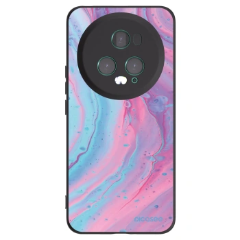 Picasee husă neagră din silicon pentru Honor Magic5 Pro - Pink liquid