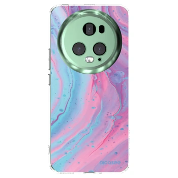 Picasee husă transparentă din silicon pentru Honor Magic5 Pro - Pink liquid