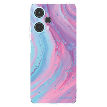 Picasee husă transparentă din silicon pentru Xiaomi Poco F5 - Pink liquid