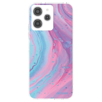 Picasee husă transparentă din silicon pentru Xiaomi Redmi 12 4G - Pink liquid