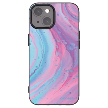 Picasee husă neagră din silicon pentru Apple iPhone 15 - Pink liquid
