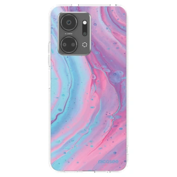 Picasee husă transparentă din silicon pentru Honor X7a - Pink liquid