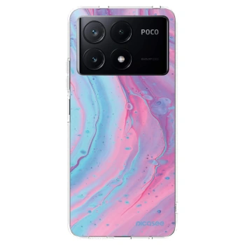 Picasee husă transparentă din silicon pentru Xiaomi Poco X6 Pro - Pink liquid
