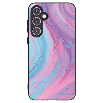 Picasee husă neagră din silicon pentru Samsung Galaxy A35 5G A356B - Pink liquid