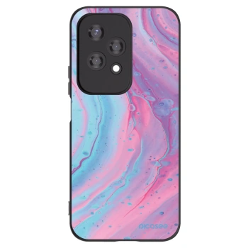 Picasee husă neagră din silicon pentru Honor 200 Lite - Pink liquid