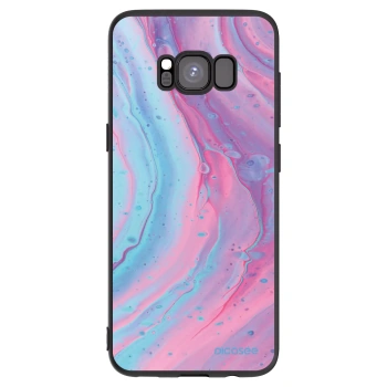 Picasee husă neagră din silicon pentru Samsung Galaxy S8 G950F - Pink liquid