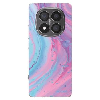 Picasee husă transparentă din silicon pentru Xiaomi Redmi Note 14 Pro+ 5G - Pink liquid