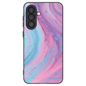 Picasee husă neagră din silicon pentru Samsung Galaxy A36 5G - Pink liquid