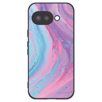 Picasee husă neagră din silicon pentru Google Pixel 9a - Pink liquid