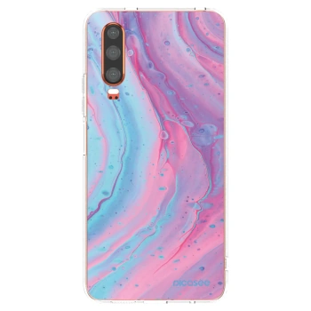 Picasee husă transparentă din silicon pentru Huawei P30 - Pink liquid