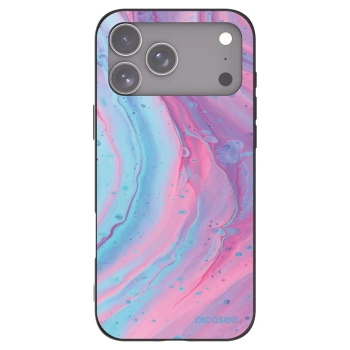 Picasee husă neagră din silicon pentru Apple iPhone 17 Pro Max - Pink liquid