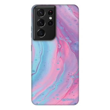 Picasee Fashion Case pentru Samsung Galaxy S21 Ultra 5G G998B - Pink liquid