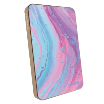 Powerbank cu MagSafe 5 000 mAh cu design propriu De aur - Pink liquid