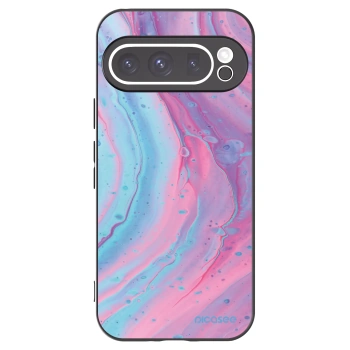 Picasee husă neagră din silicon pentru Google Pixel 9 Pro XL - Pink liquid