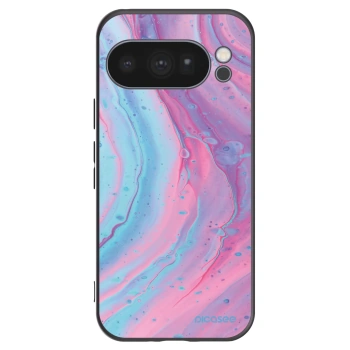 Picasee husă neagră din silicon pentru Google Pixel 10 Pro - Pink liquid