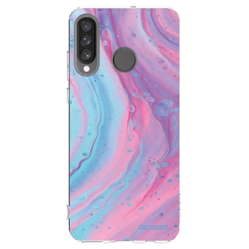 Picasee husă transparentă din silicon pentru Huawei P30 Lite - Pink liquid