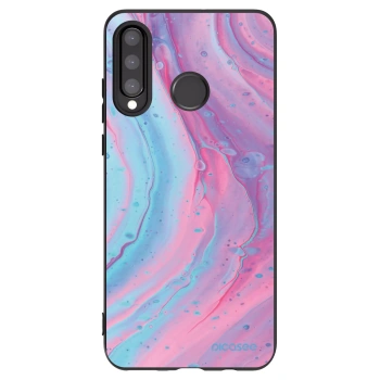 Picasee husă neagră din silicon pentru Huawei P30 Lite - Pink liquid