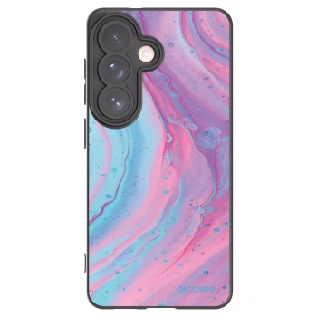Picasee husă neagră din silicon pentru Samsung Galaxy S26 - Pink liquid