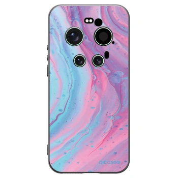 Picasee husă neagră din silicon pentru Xiaomi 17 Ultra - Pink liquid