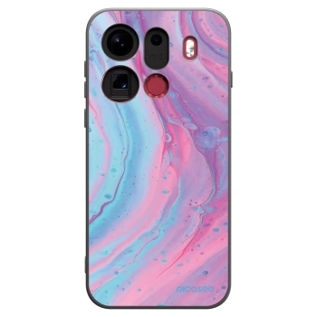 Picasee husă neagră din silicon pentru OPPO Find X9 Pro - Pink liquid
