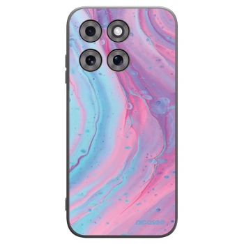 Picasee husă neagră din silicon pentru Motorola Moto G77 - Pink liquid