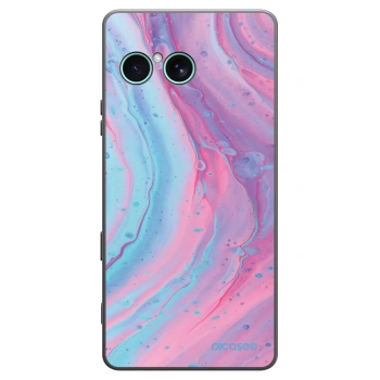 Picasee husă neagră din silicon pentru Sony Xperia 10 VII - Pink liquid