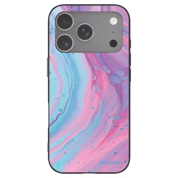 Picasee husă neagră din silicon pentru Apple iPhone 18 Pro - Pink liquid