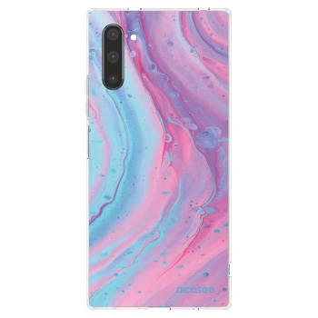 Picasee husă transparentă din silicon pentru Samsung Galaxy Note 10 N970F - Pink liquid