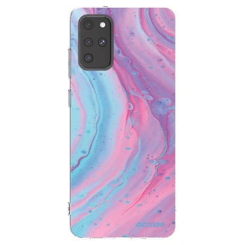 Picasee husă transparentă din silicon pentru Samsung Galaxy S20+ G985F - Pink liquid