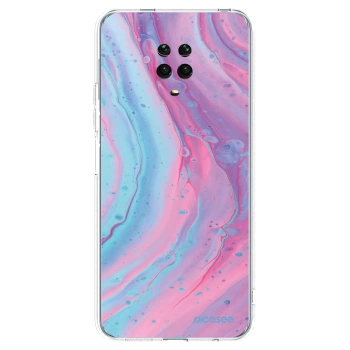 Picasee husă transparentă din silicon pentru Xiaomi Redmi Note 9 Pro - Pink liquid