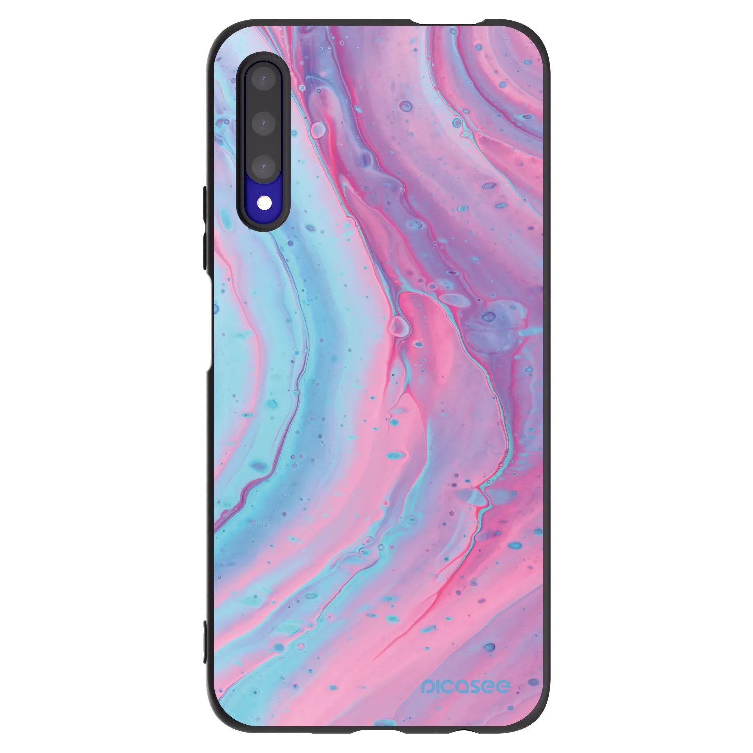 Picasee husă neagră din silicon pentru Honor 9X Pro - Pink liquid