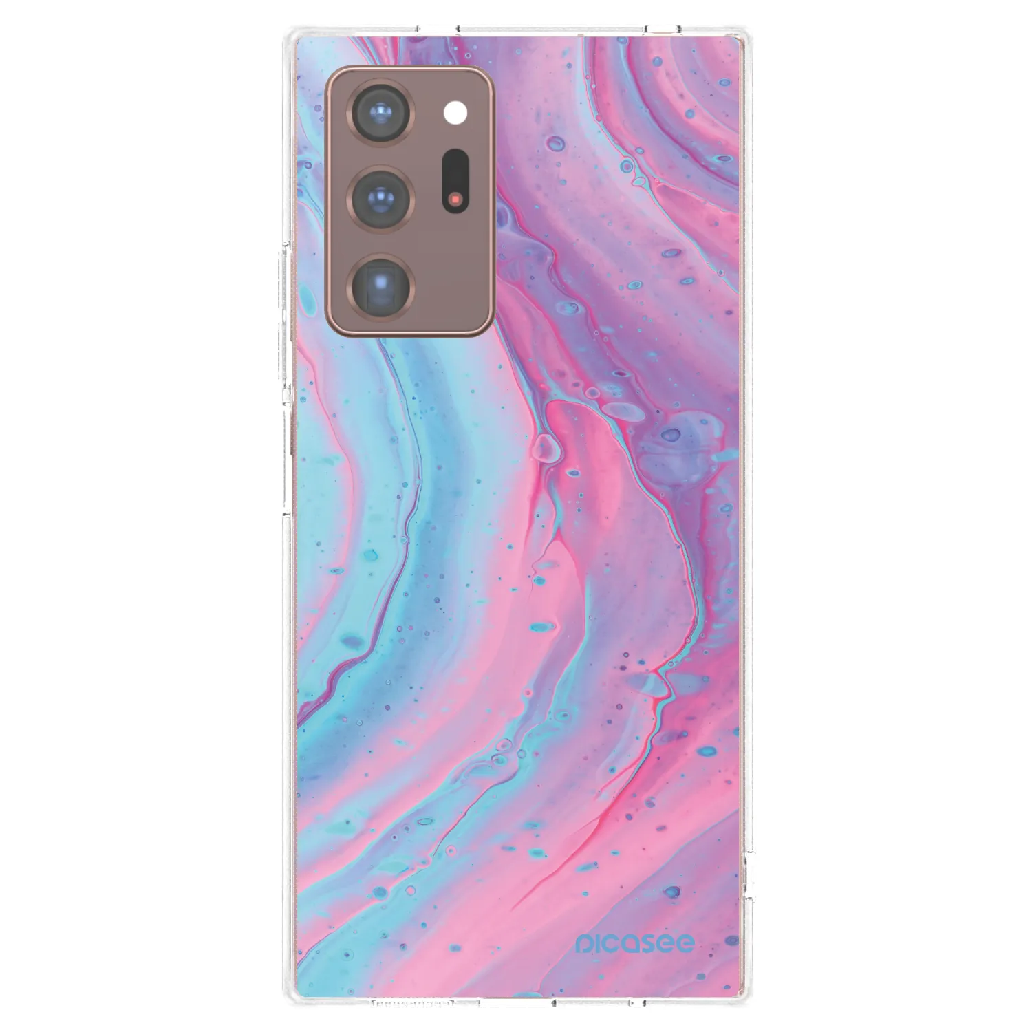 Picasee husă transparentă din silicon pentru Samsung Galaxy Note 20 Ultra - Pink liquid