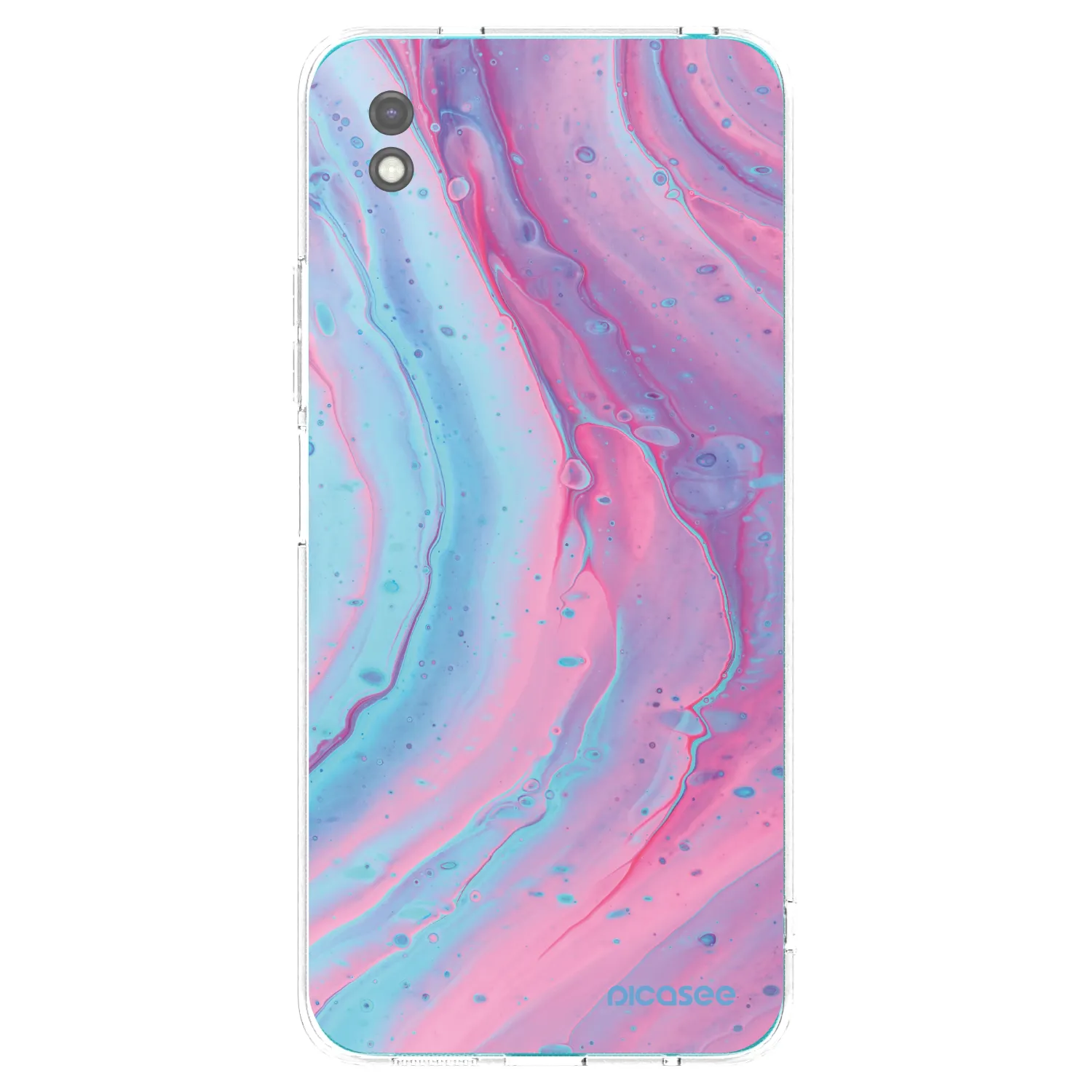 Picasee husă neagră din silicon pentru Xiaomi Redmi 9A - Pink liquid