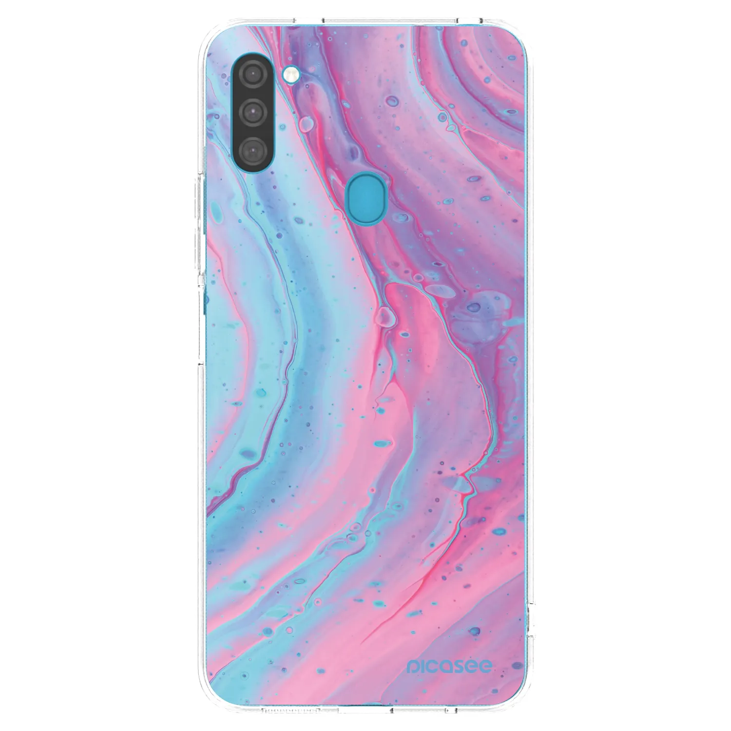 Picasee husă transparentă din silicon pentru Samsung Galaxy M11 - Pink liquid