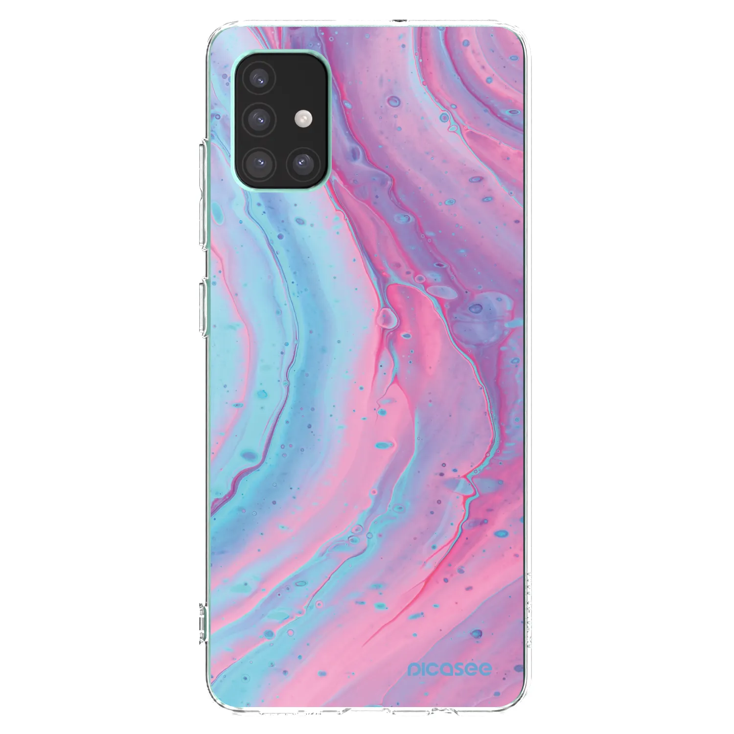 Picasee husă transparentă din silicon pentru Samsung Galaxy M51 M515F - Pink liquid