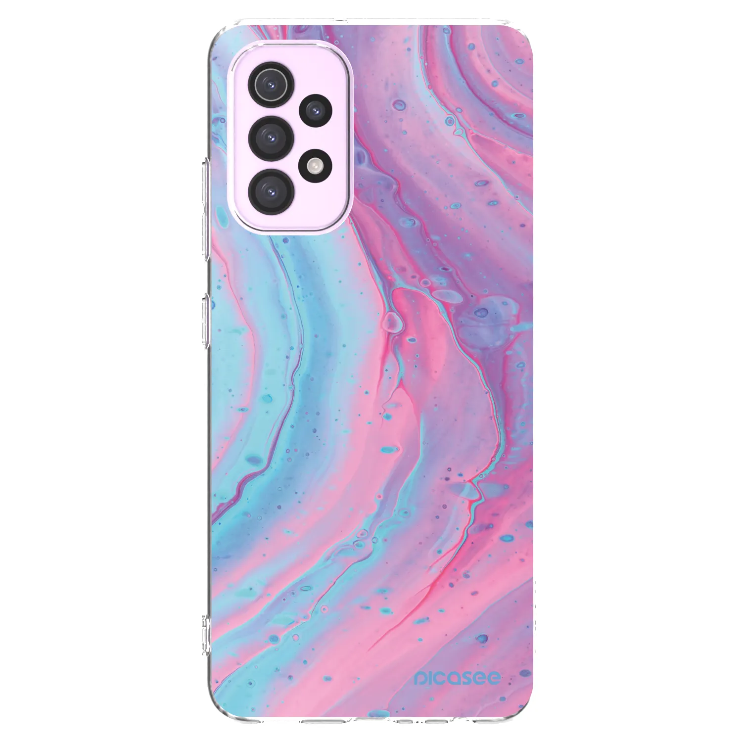 Picasee husă transparentă din silicon pentru Samsung Galaxy A32 5G A326B - Pink liquid