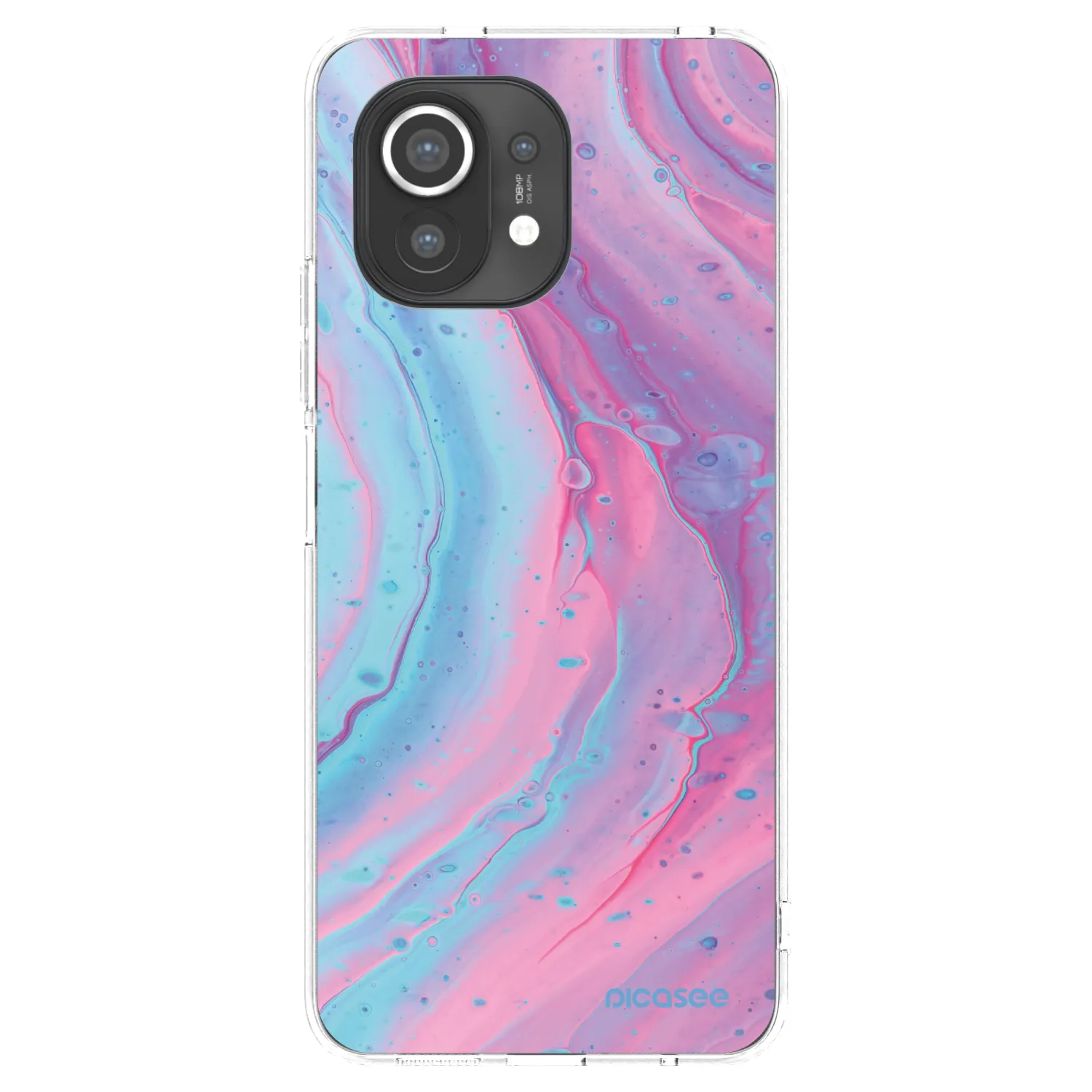 Picasee husă transparentă din silicon pentru Xiaomi Mi 11 - Pink liquid