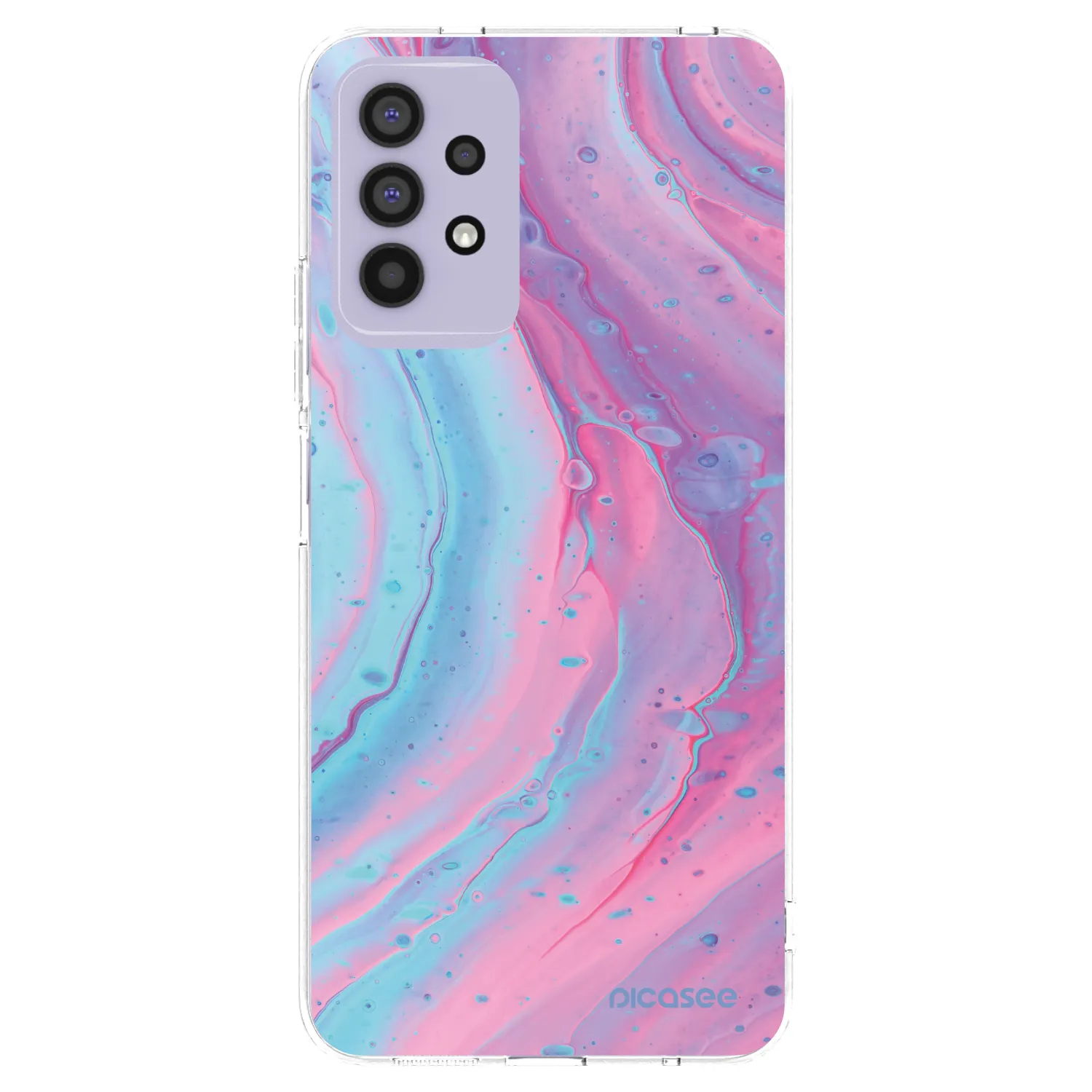 Picasee husă transparentă din silicon pentru Samsung Galaxy A32 4G SM-A325F - Pink liquid