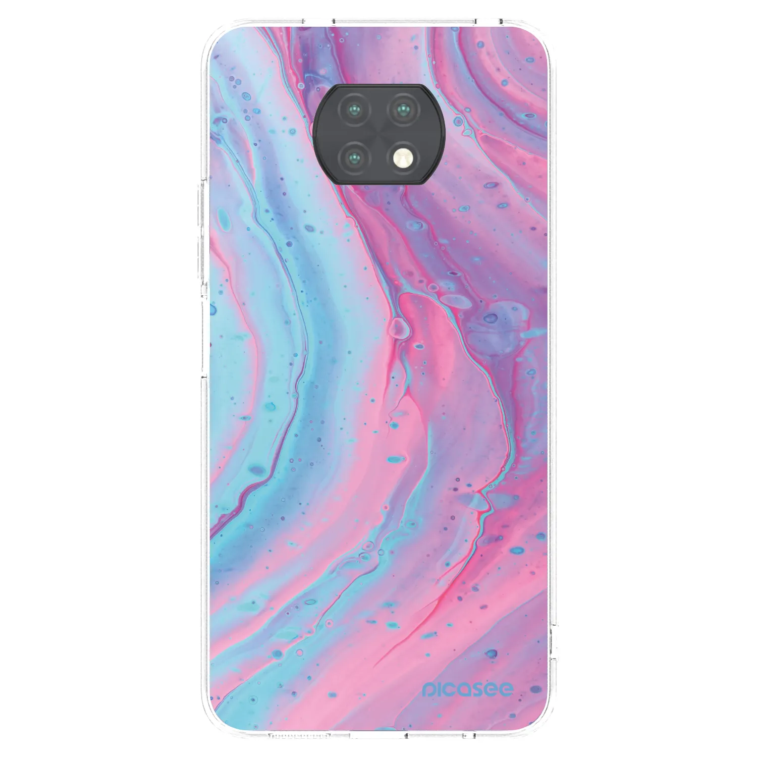 Picasee husă transparentă din silicon pentru Xiaomi Redmi Note 9T - Pink liquid