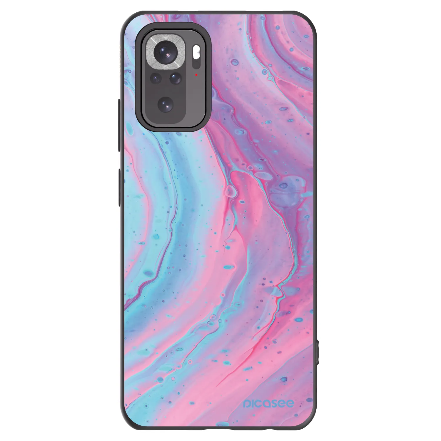 Picasee husă neagră din silicon pentru Xiaomi Redmi Note 11S 4G - Pink liquid