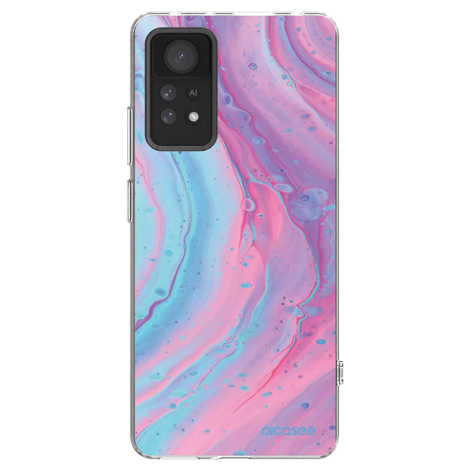 Picasee husă transparentă din silicon pentru Xiaomi Redmi Note 11 Pro - Pink liquid