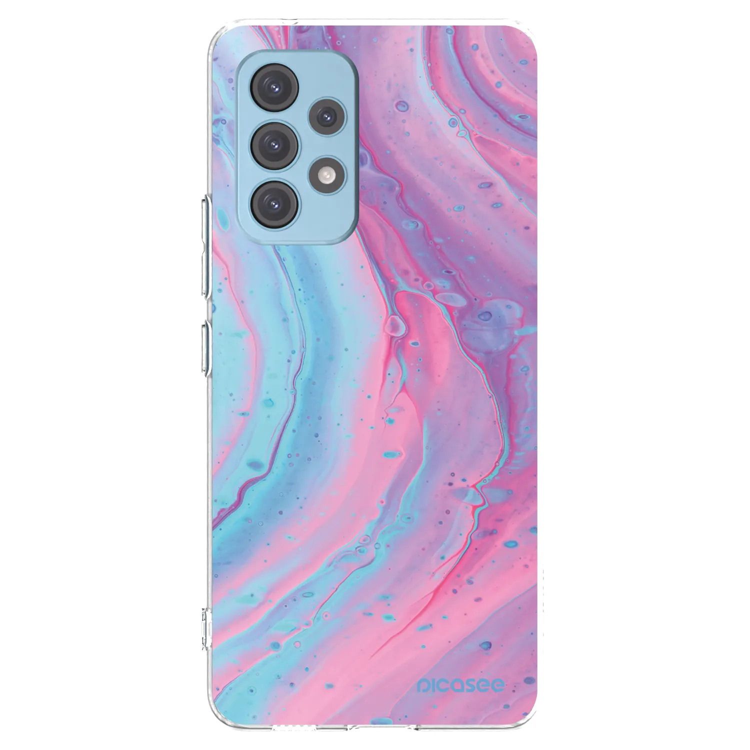 Picasee husă transparentă din silicon pentru Samsung Galaxy A53 5G A536 - Pink liquid